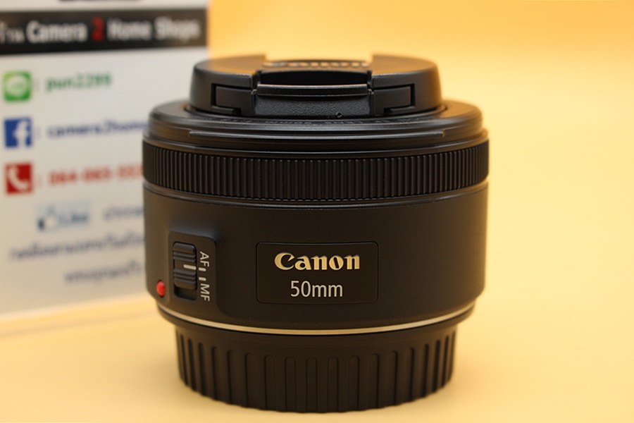 ขาย Lens CANON EF 50mm F/1.8 STM อดีตประกันศูนย์ สภาพสวย  ไร้ฝ้า รา ตัวหนังสือคมชัด   อุปกรณ์และรายละเอียดของสินค้า 1.Lens CANON EF 50mm F/1.8 STM 2.ฝาปิด 
